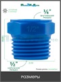 Футорка (адаптер) для манометра 1/4" х 1/2" . Артикул: AM011412 AM011412