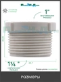 Футорка (адаптер) 1-1/4" нар х 1" внут . Упаковка 1 шт. Артикул: MF024010 MF024010